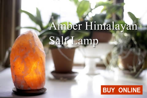 amber himalayan salt lamp